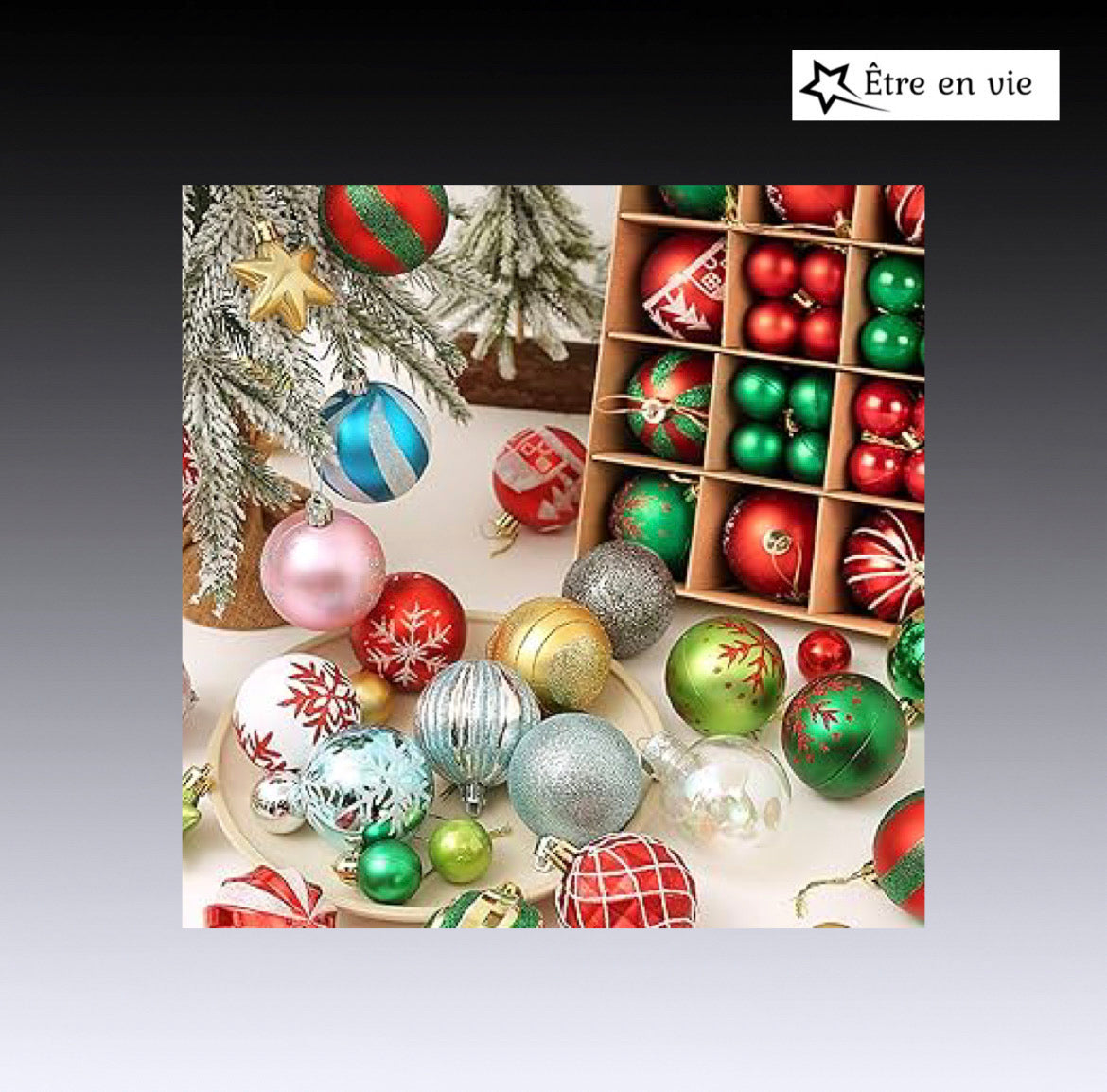 44pcs Baubles de árbol de Navidad