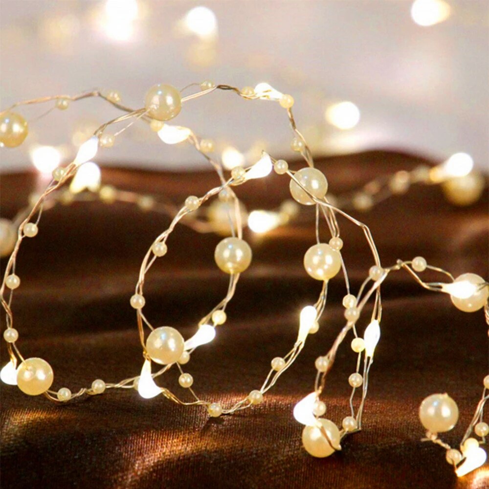  LED Pearl Copper Wire String Lights
