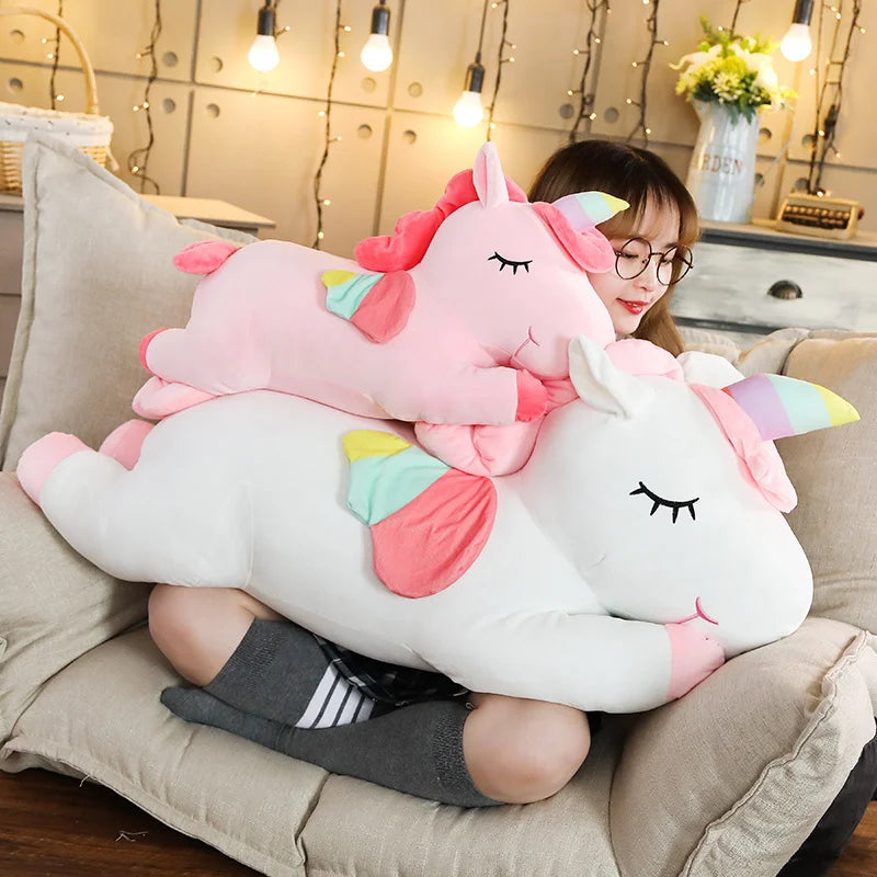 Peluche géante de la licorne