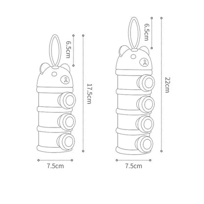 Portable Baby Milk Powder Box Multifunctional