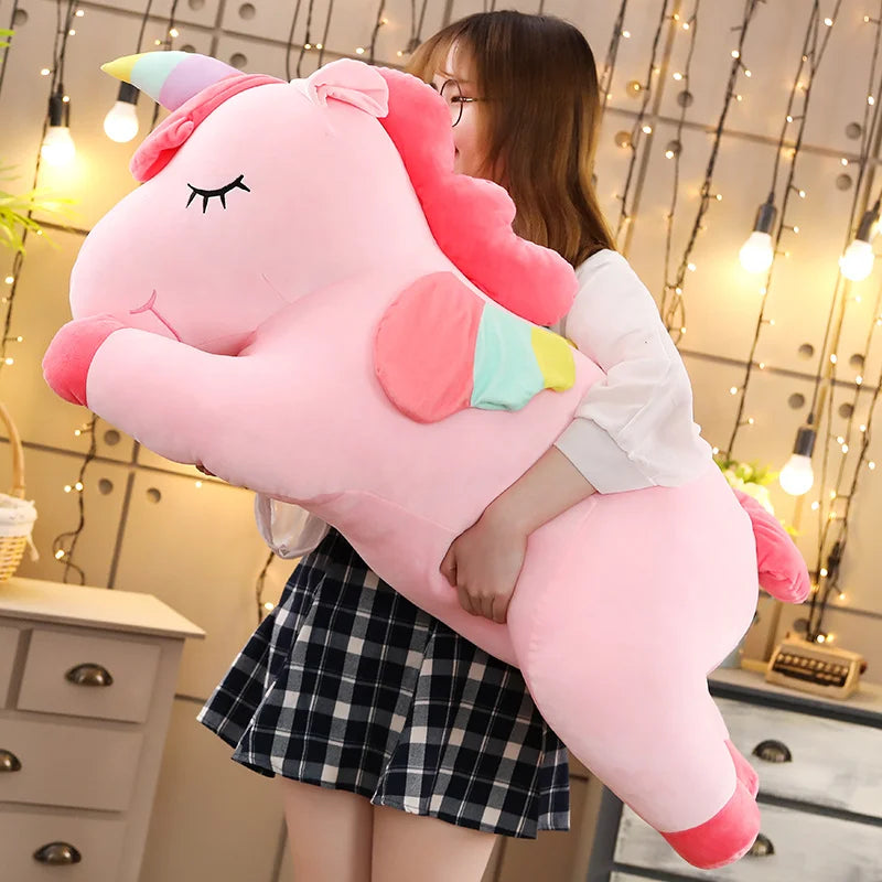 Peluche géante de la licorne