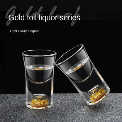 7pcs set transparent gold foil glass