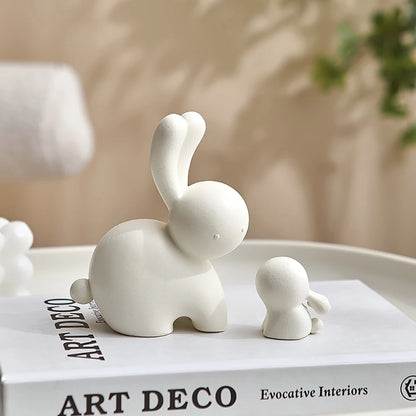 Modern Abstract Rabbit Figure