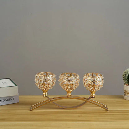 Metal Candle Holders Candlestick Crystal