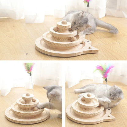 Wooden Pet cat Toy
