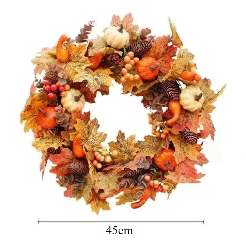 45cm Autumn Wreath Door Hanging Ornaments