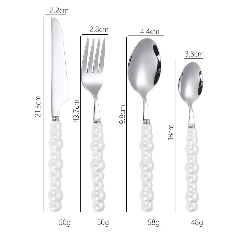 4Pcs Fashion Pearl Tableware