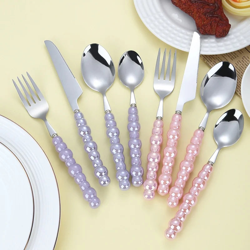 4Pcs Fashion Pearl Tableware