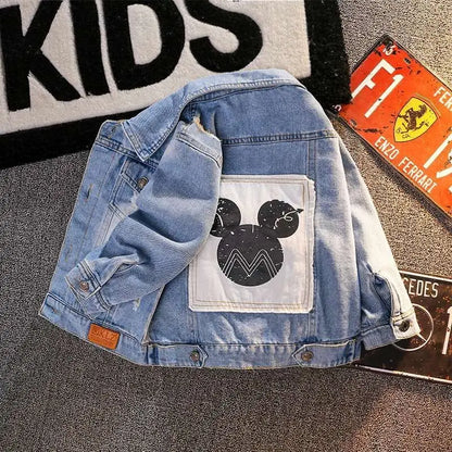 Mickey Denim Jacket Fashion Coats Children Vêtements