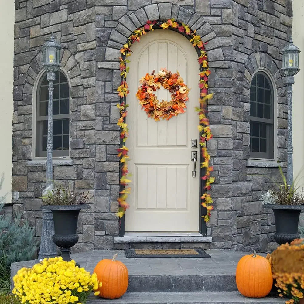 Porte de couronne d'automne de 45 cm Ornements suspendus