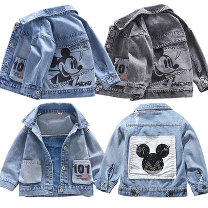 Mickey Denim Jacket Fashion Coats Children Vêtements