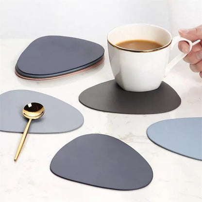 Leather Droplet Shape Mat