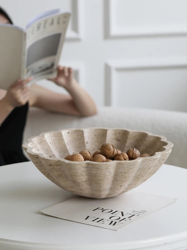 Travertine Luxury Fruit Bowl