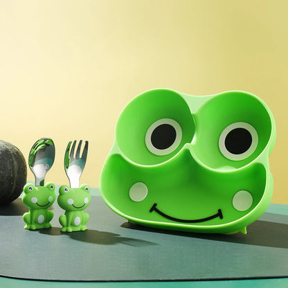 Set di piatti in silicone da 4 pezzi per bambini