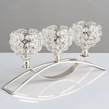 Metal Candle Holders Candlestick Crystal